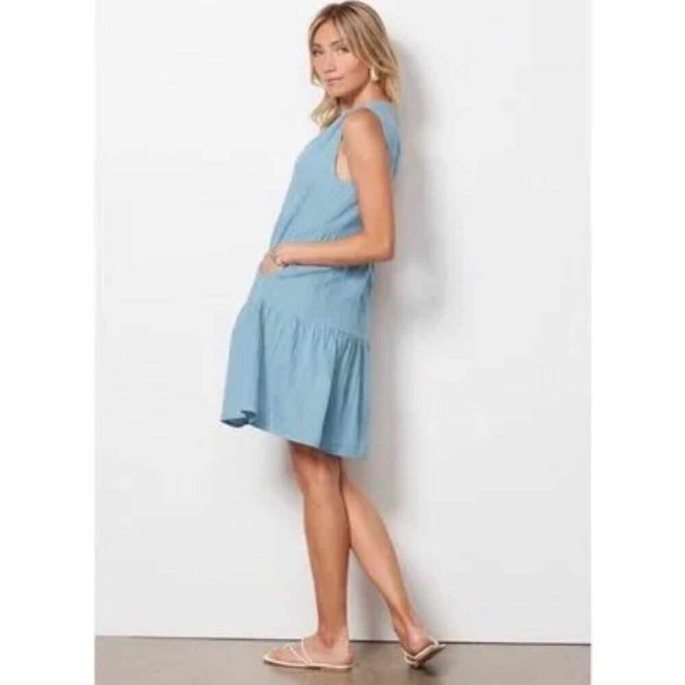 Evereve Sundry French Blue The Everyday Dress Pockets size: 2 = M - Picture 3 of 10